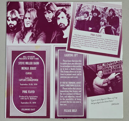 Pink Floyd - Fillmore East September 27, 1970 - 2015 - EU Stereo - Purple Splatter - NM VG+