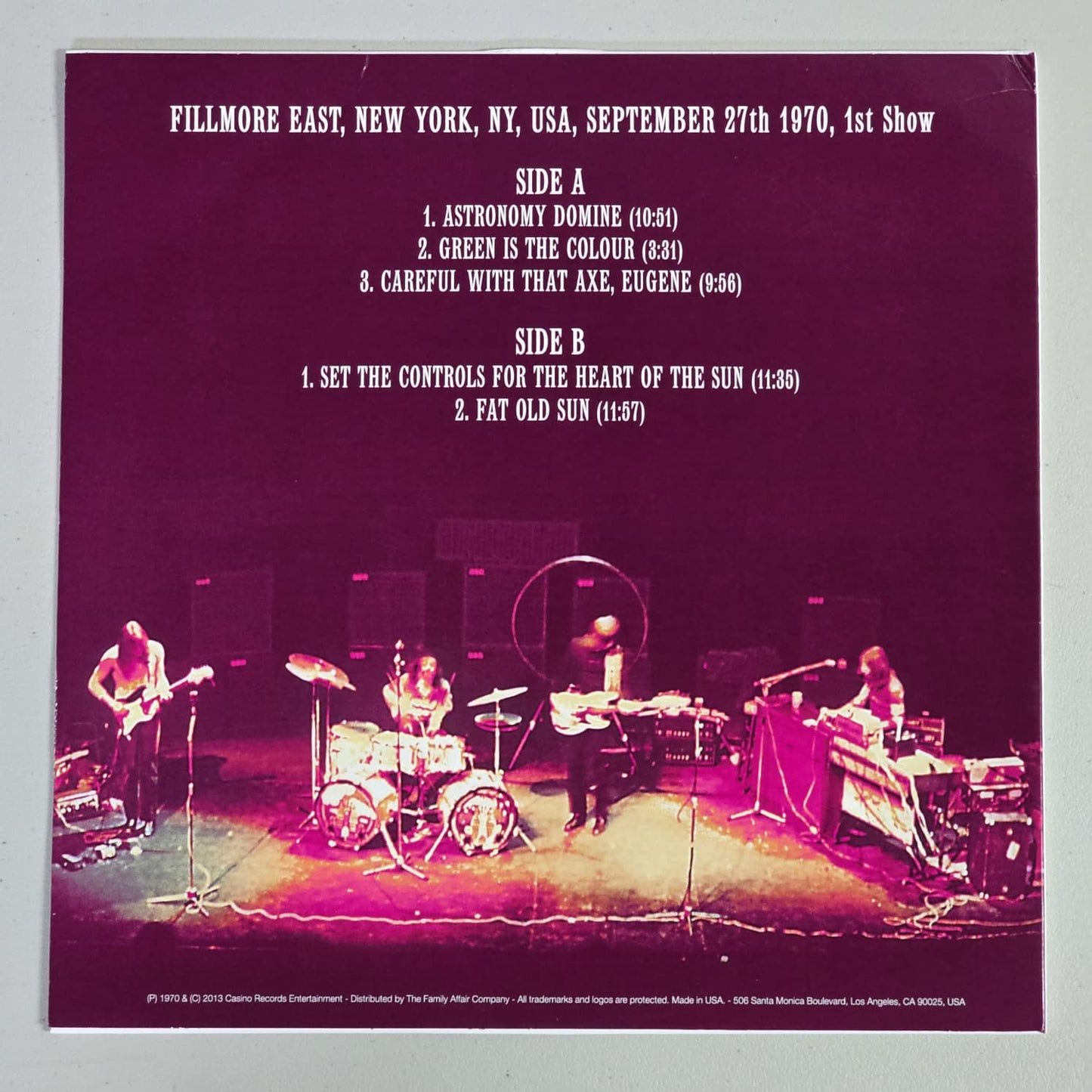 Pink Floyd - Fillmore East September 27, 1970 - 2015 - EU Stereo - Purple Splatter - NM VG+