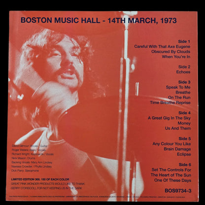 Pink Floyd - Boston Music Hall 14th March 1973 - 2018 3LP - Marbled White - VG++ VG+
