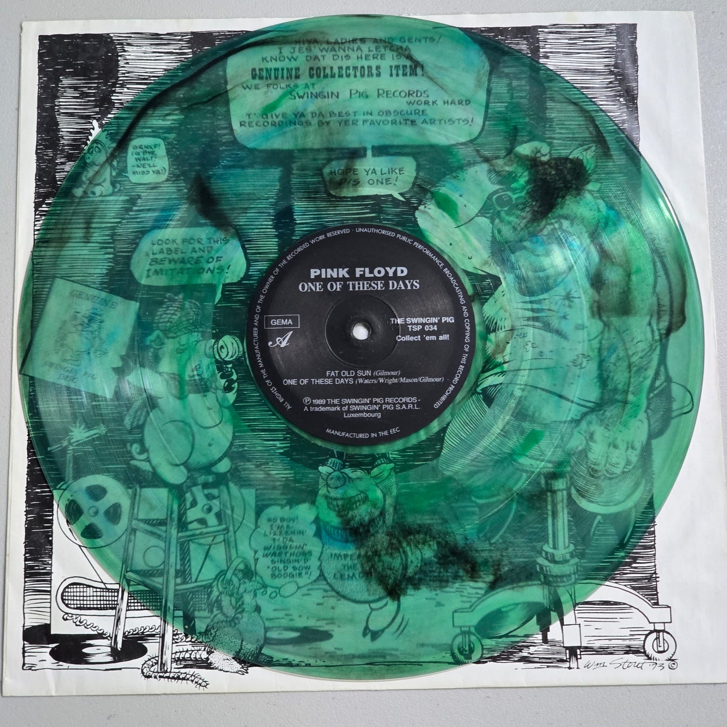 Pink Floyd - One Of These Days - Translucent Green Splatter