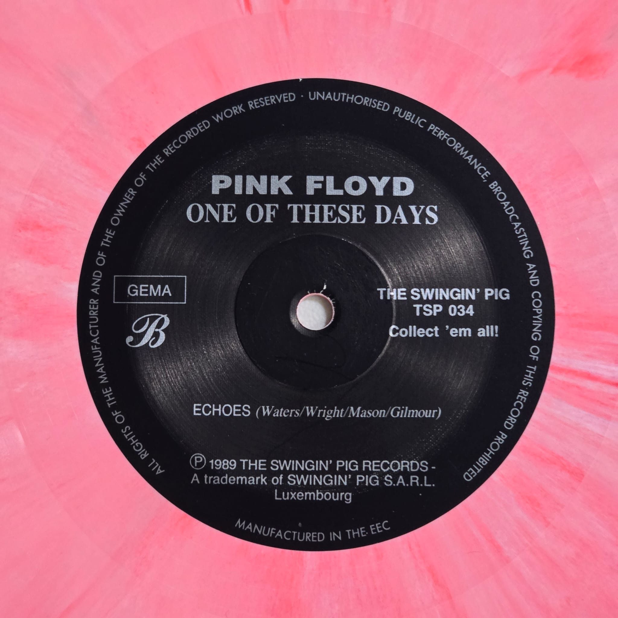 Pink Floyd - One Of These Days - Marbled Pink – Vinyl Piper