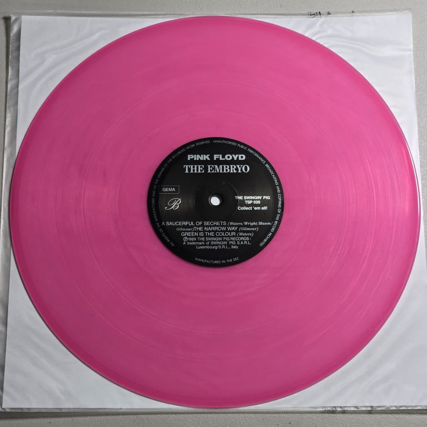 Pink Floyd - The Embryo - 1989 - The Swingin’ Pig TSP-020 - Translucent Pink - NM VG++