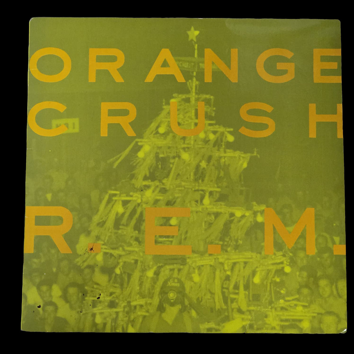 R.E.M. Orange Crush 1988 promo 12 inch orange vinyl, front cover