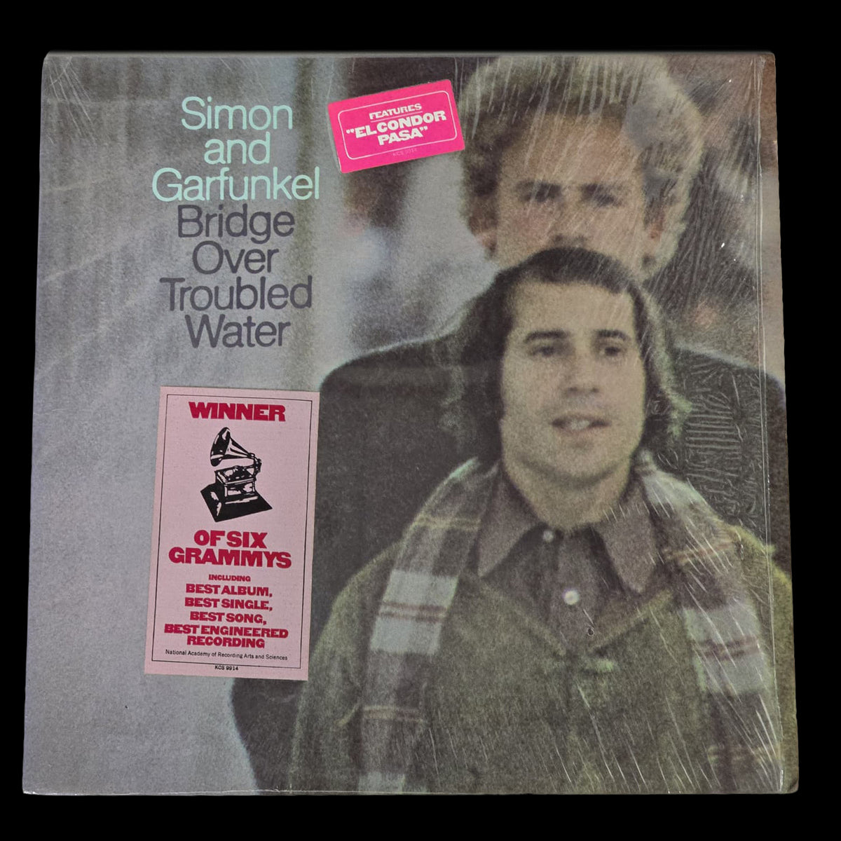 Simon & Garfunkel Bridge Over Troubled Water 1971 Columbia LP, front cover in shrink with hype stickers