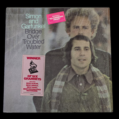 Simon & Garfunkel Bridge Over Troubled Water 1971 Columbia LP, front cover in shrink with hype stickers