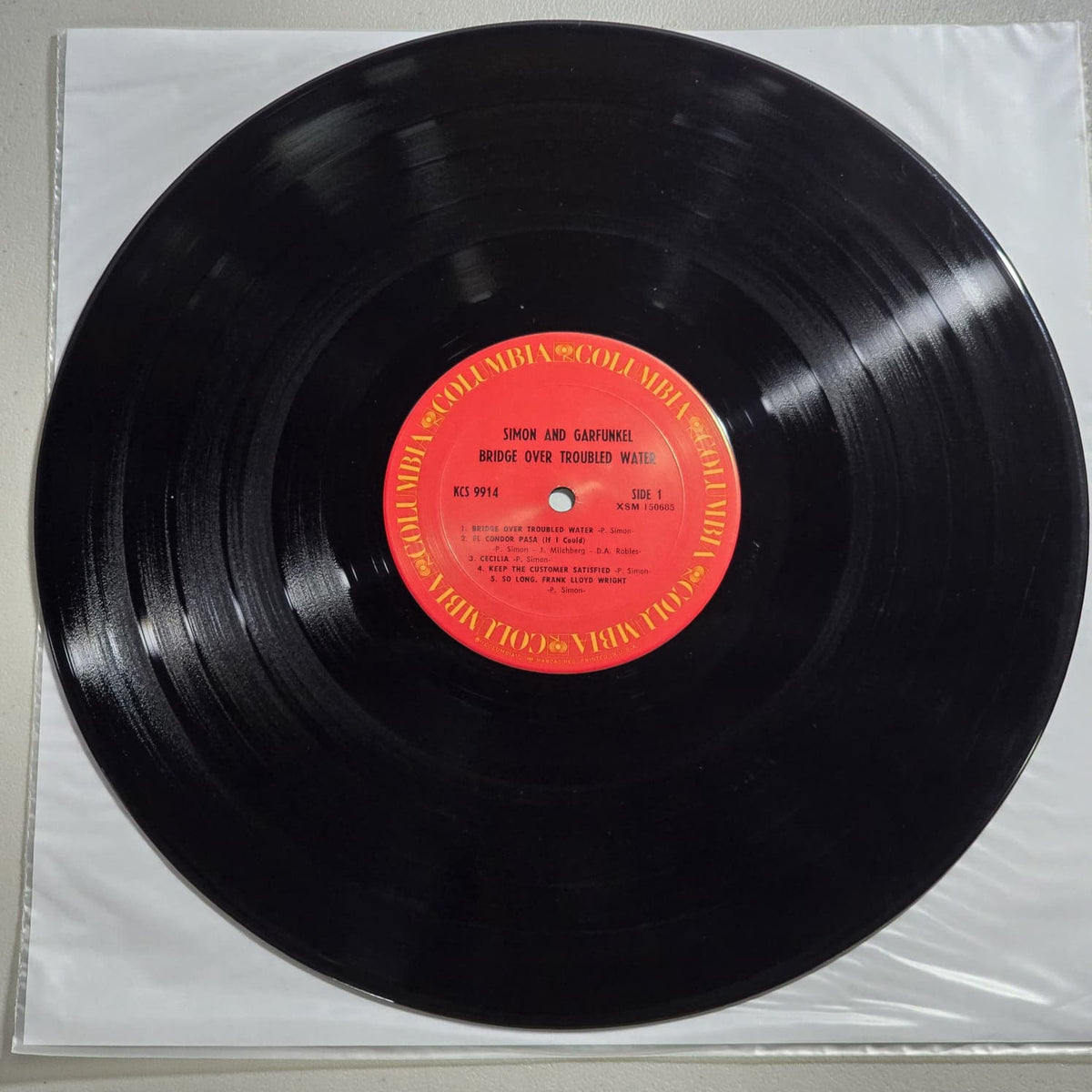 Simon & Garfunkel Bridge Over Troubled Water 1971 Columbia LP, side 2 label