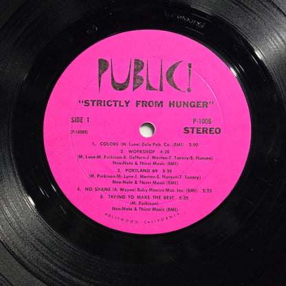 Hunger - Strictly From Hunger - 1969 US Original Public! - P 1006 - DJ Copy - Stereo