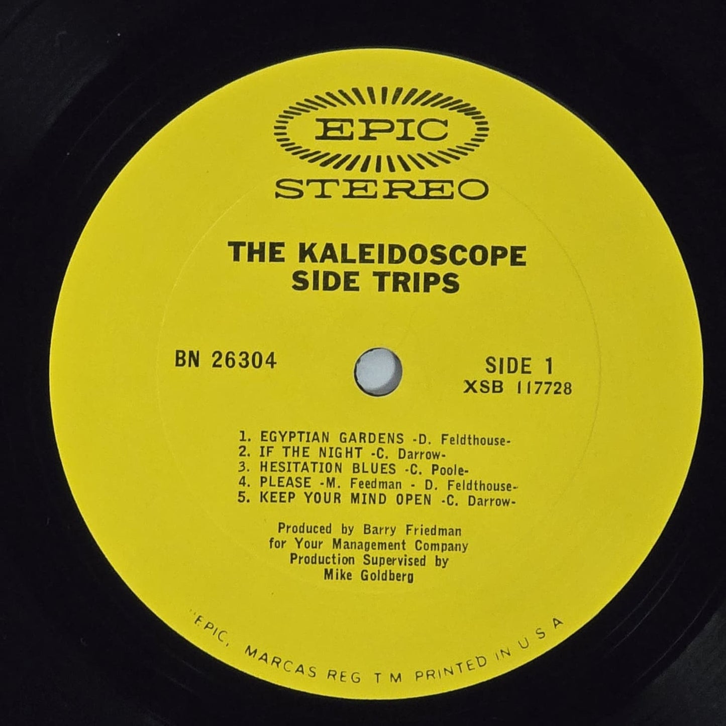 The Kaleidoscope - Side Trips - 1970 Reissue - Black Font - VG VG+