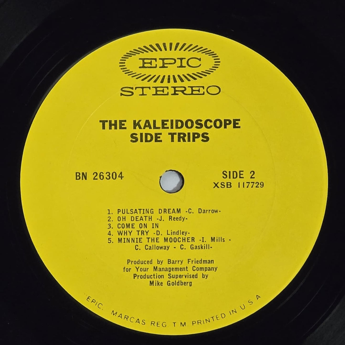 The Kaleidoscope - Side Trips - 1970 Reissue - Black Font - VG VG+