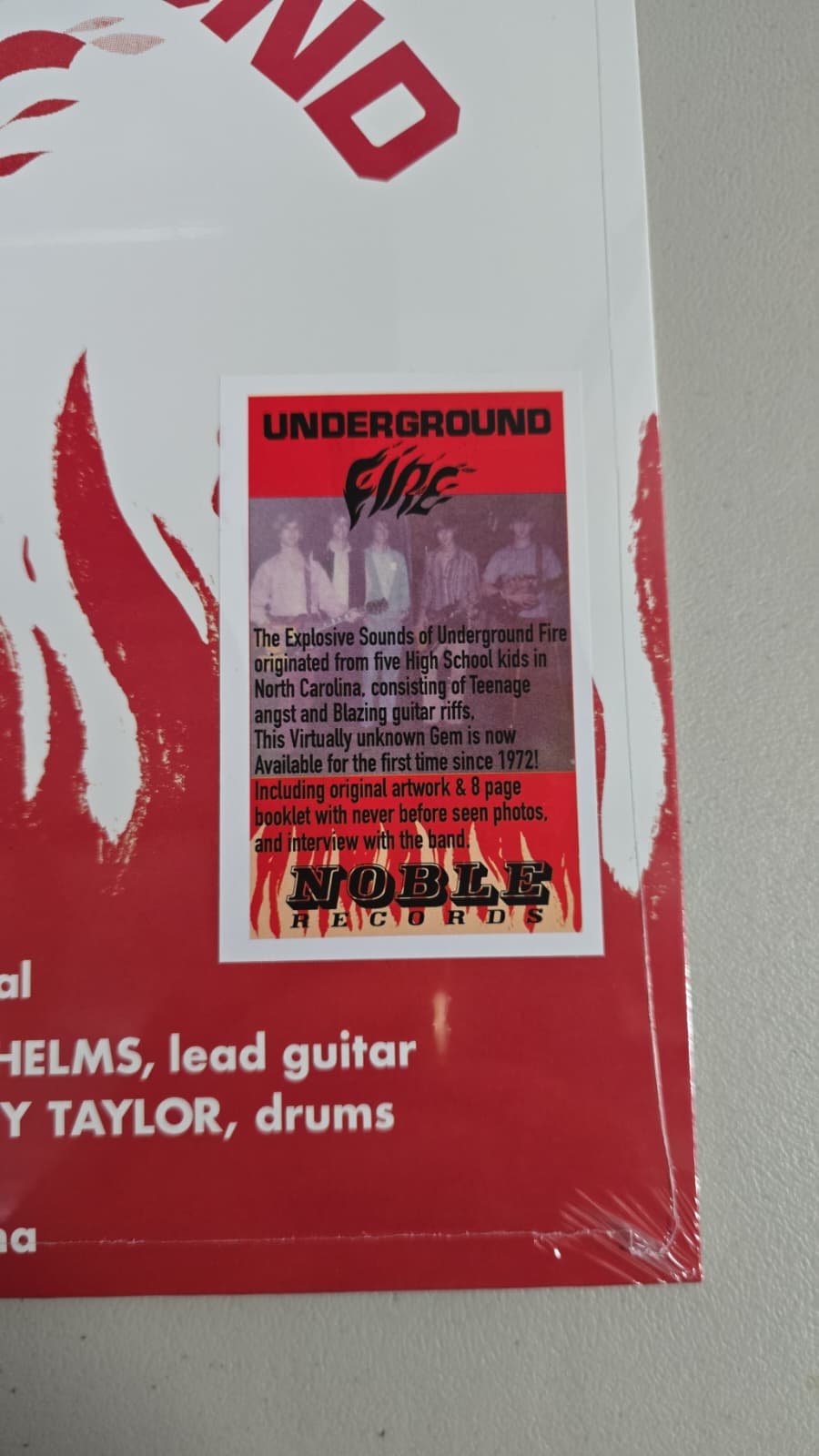 Underground Fire - Self-Titled - 2024 Noble Records Reissue - Red Splatter - IN SHRINK