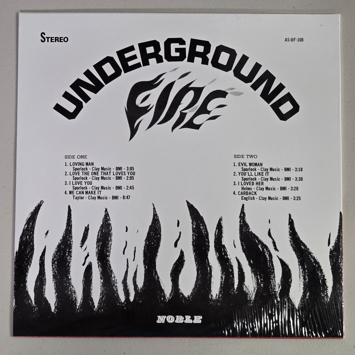 Underground Fire - Self-Titled - 2024 Noble Records Reissue - Red Splatter - IN SHRINK