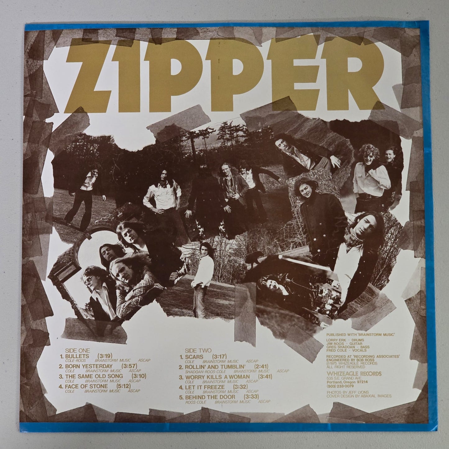 Zipper – Zipper – 1975 US LP Whizeagle Records – VG+/VG+